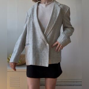 Vintage Via Seto tweed blazer ( oversized)